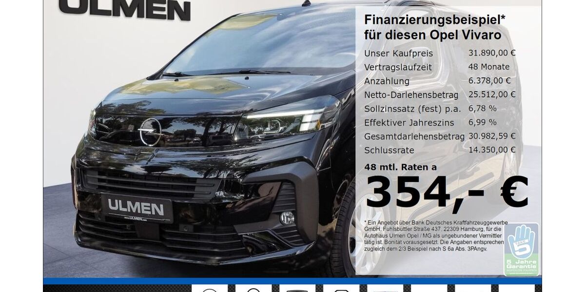 Opel Vivaro 6.675 km 31.890 &euro; Düsseldorf 40231